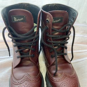Beautiful oxblood coloured Dr. Martens boots.